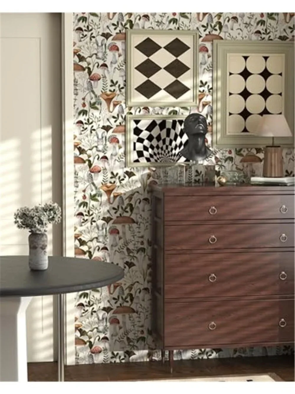 Boho Mushroom Peel And Stick Wallpaper Removable Contact Paper Forest Decor